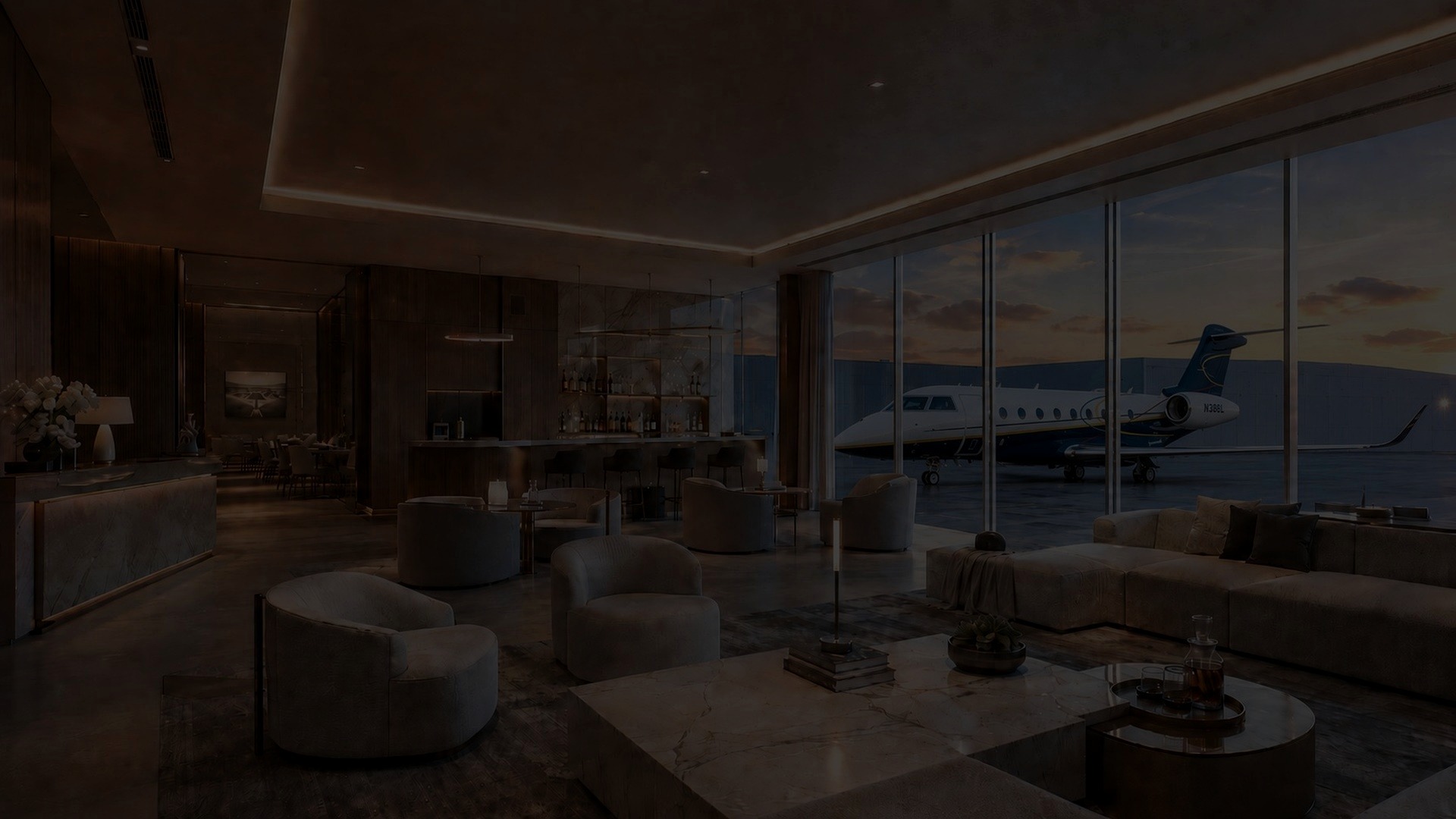 Private aviation lounge concept