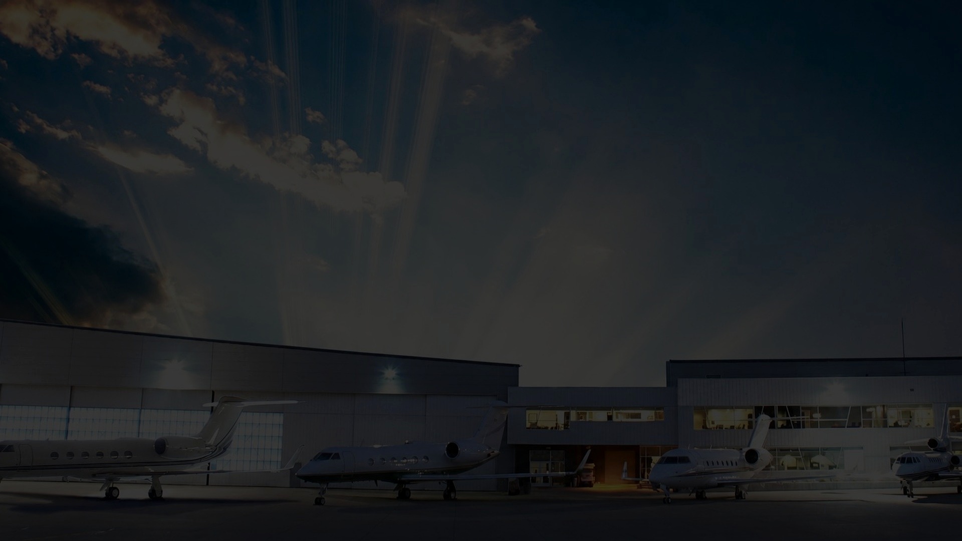 Executive aircraft on private apron